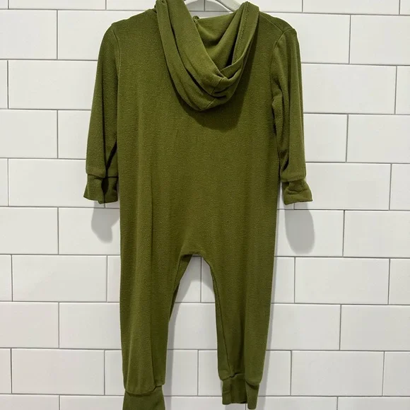 Kyte Baby Olive Hooded Zip Romper 12-18 - Picture 3 of 3